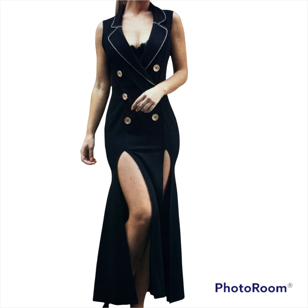 Chic Tuxedo Wrap Dress